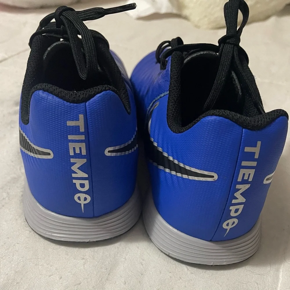 Nike Kids Royal Blue and Black Tiempo Athletic Sneakers‎